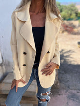 Double-faced Woolen Goods Casual Polo Collar Long Sleeve Button Coat