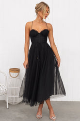 Temperament Camisole Mesh Party Evening Dress