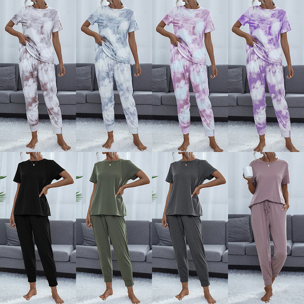 Women's Pocket Short Sleeve Trousers Suit