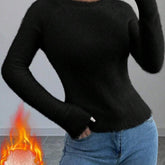 Women's Pure Color All-matching Soft Glutinous Long-sleeved Sweater
