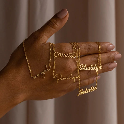 Fashion Handwritten Name Necklace Stainless Steel