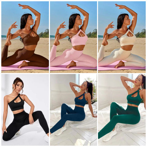 Thread Seamless Yoga Clothes Bra Set Women
