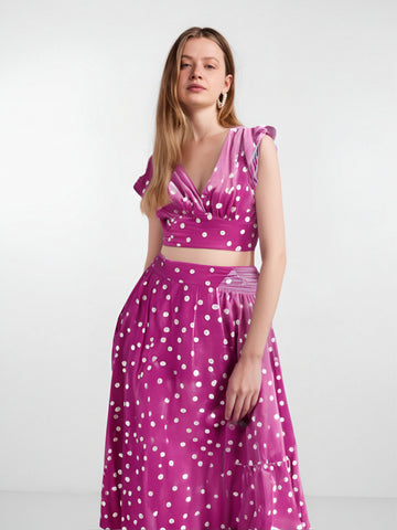 Off-shoulder Printing Long Large Hem Dress