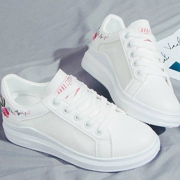 white shoes women breathable mesh white shoes women