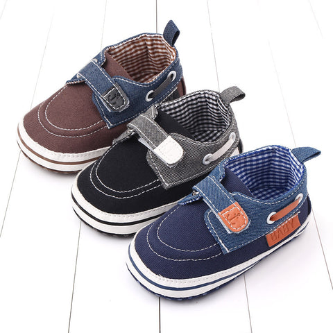 Denim baby shoes soft soled walking shoes