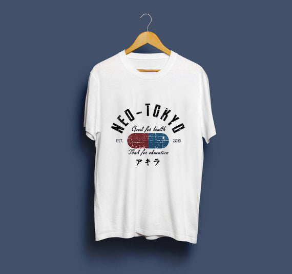 Neo Tokyo Awesome Guys T Shirt Man New Akira The Capsule T-Shirt Japan Anime Custom Tee Company T-shirts For Men