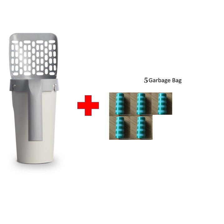 Waterproof Collar Integrated Lazy Cat Litter Shovel Set