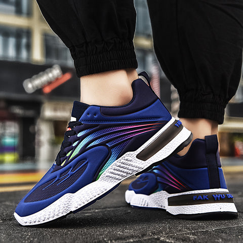 Colorful Casual Shoes Flying Woven Men's Shoes Trend Sports Shoes Men