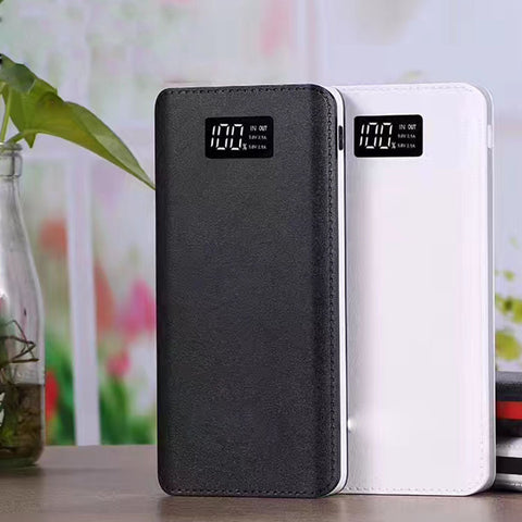 4U Mobile Power Bank Dual-input Leather Texture 20000 MAh Power Bank Mobile Phone