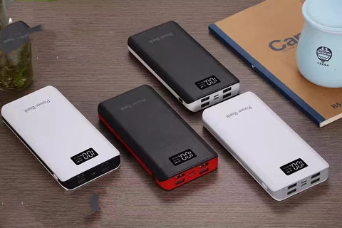 4U Mobile Power Bank Dual-input Leather Texture 20000 MAh Power Bank Mobile Phone