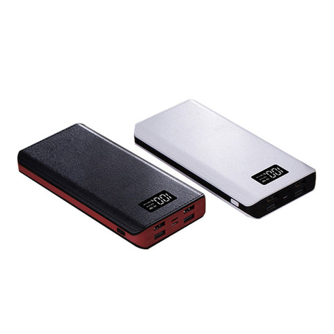 4U Mobile Power Bank Dual-input Leather Texture 20000 MAh Power Bank Mobile Phone