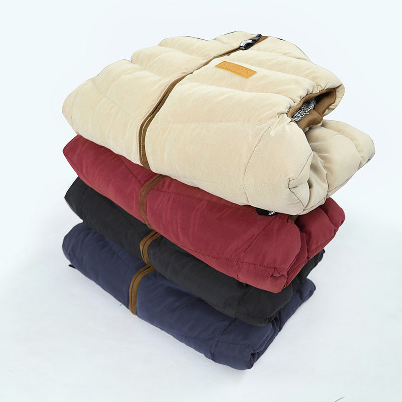 Hooded mousse cotton casual vest