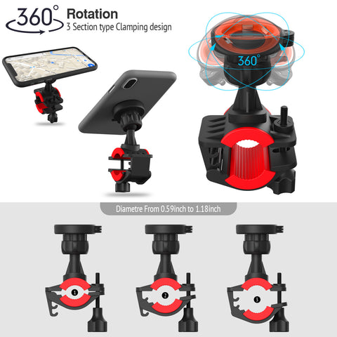 Electric bicycle mobile phone bracket