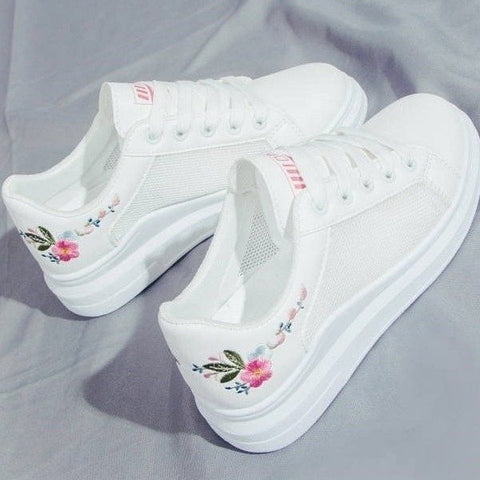 white shoes women breathable mesh white shoes women