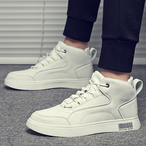 White Shoes Mid-top Sports Board Shoes Men
