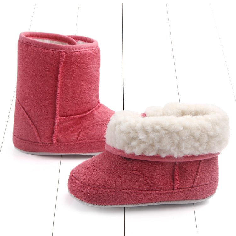 Suede cotton baby walking shoes baby soft soled shoes