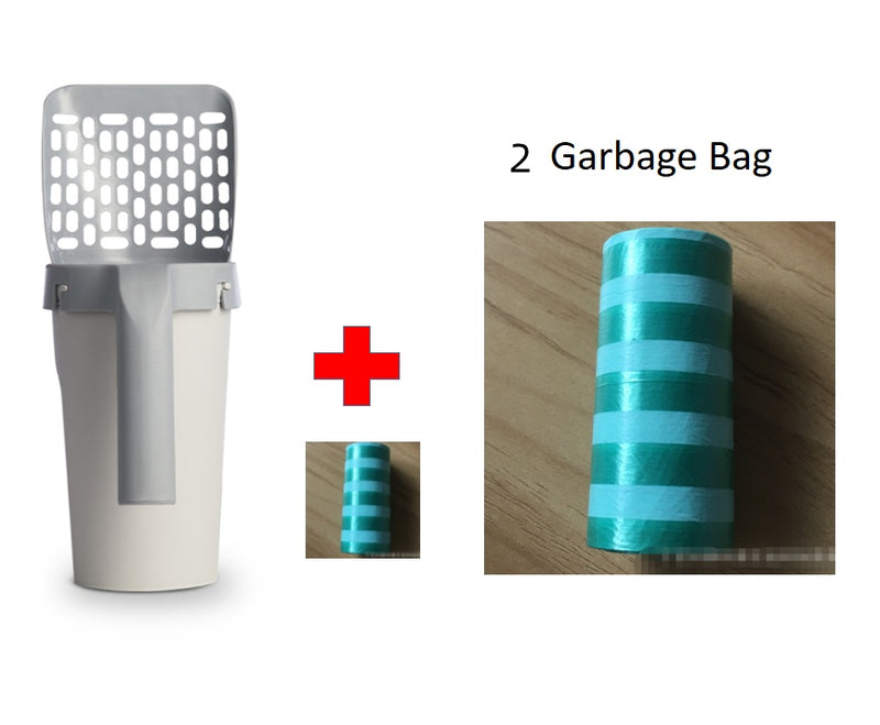 Waterproof Collar Integrated Lazy Cat Litter Shovel Set