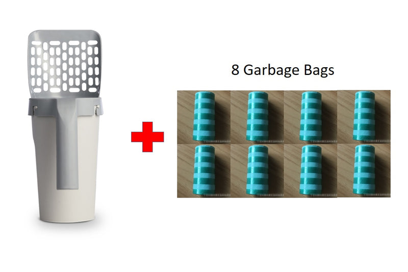 Waterproof Collar Integrated Lazy Cat Litter Shovel Set