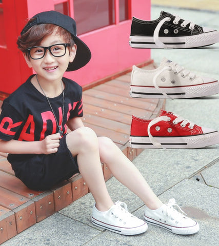 Canvas Shoes Non-slip Casual Shoes Student Parent-child Shoes New Baby Shoes White Shoes