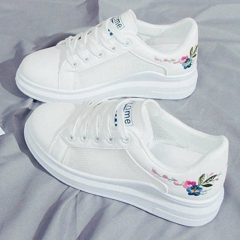 white shoes women breathable mesh white shoes women