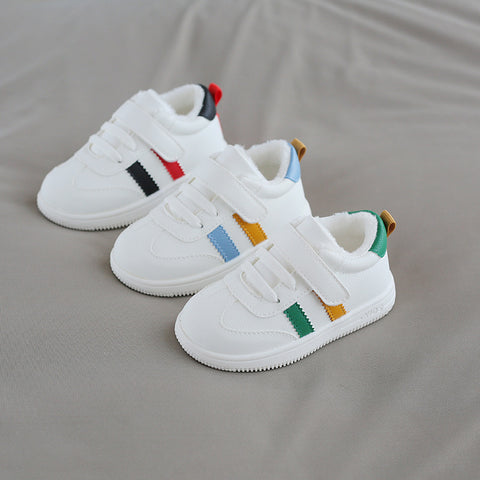 Little white shoes Velcro baby shoes