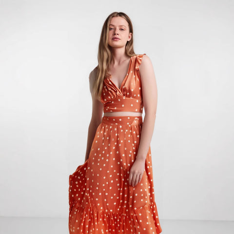 Off-shoulder Printing Long Large Hem Dress