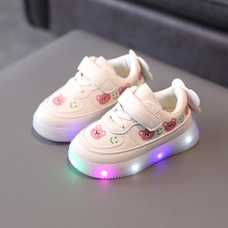 Children's Baby Soft-soled White Shoes