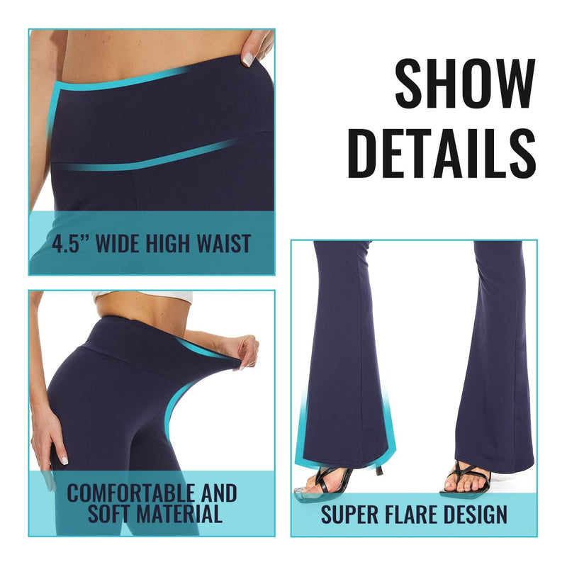 Palazzo Print Flare Leggings, Women's Boho Wide Leg Yoga Pants Flare Leggings For Women