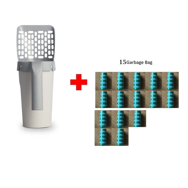 Waterproof Collar Integrated Lazy Cat Litter Shovel Set