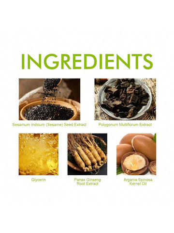 2PCS Three In One Silver Gray Hair Dye Shampoo, Shampoo, Moisturizes Hair, Silver Gray Hair, Easy To Use, Suitable For Both Men And Women, Rich In Polygonum Multiflorum, Ganoderma Lucidum And Ginger,