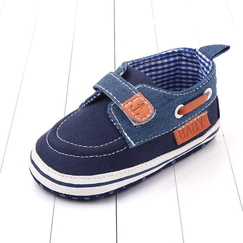 Denim baby shoes soft soled walking shoes