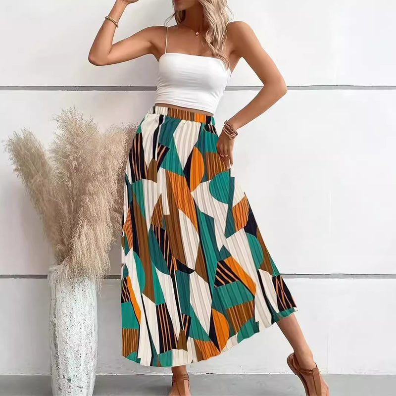 Women's Fashion Casual Printing Skirt