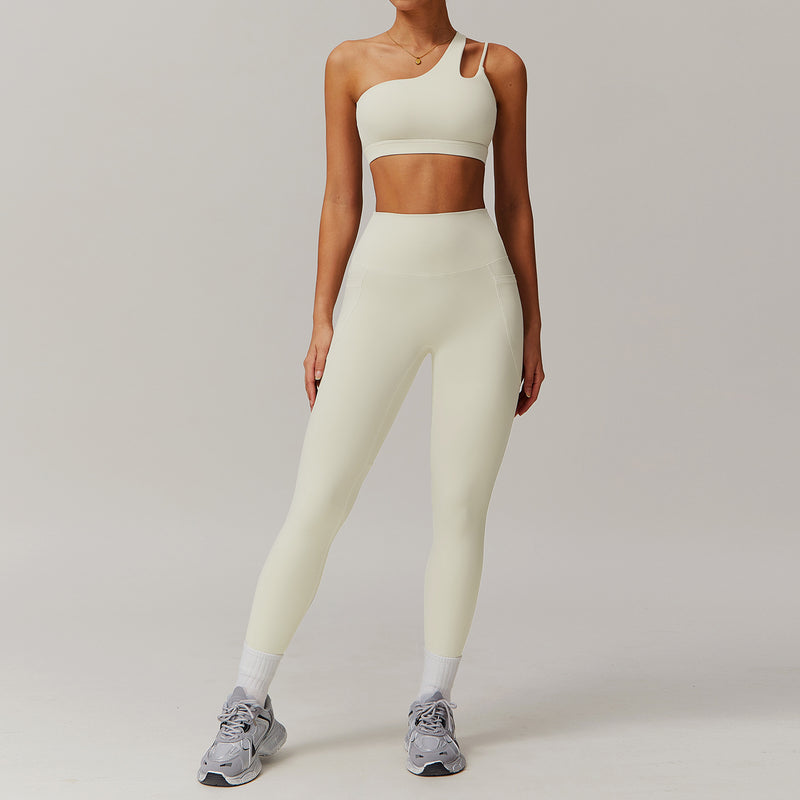 Breathable Quick-drying Skinny Yoga Clothes Pocket Running Sports Suit