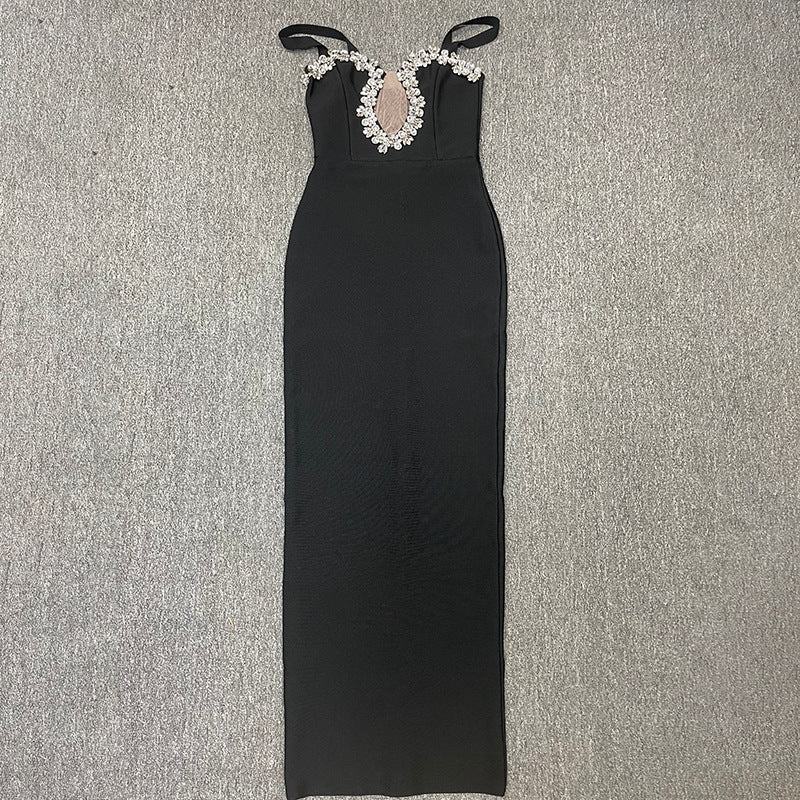 Camisole Dress Diamond Grenadine Sleeveless Evening Dress