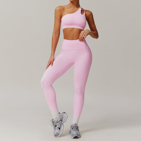 Breathable Quick-drying Skinny Yoga Clothes Pocket Running Sports Suit