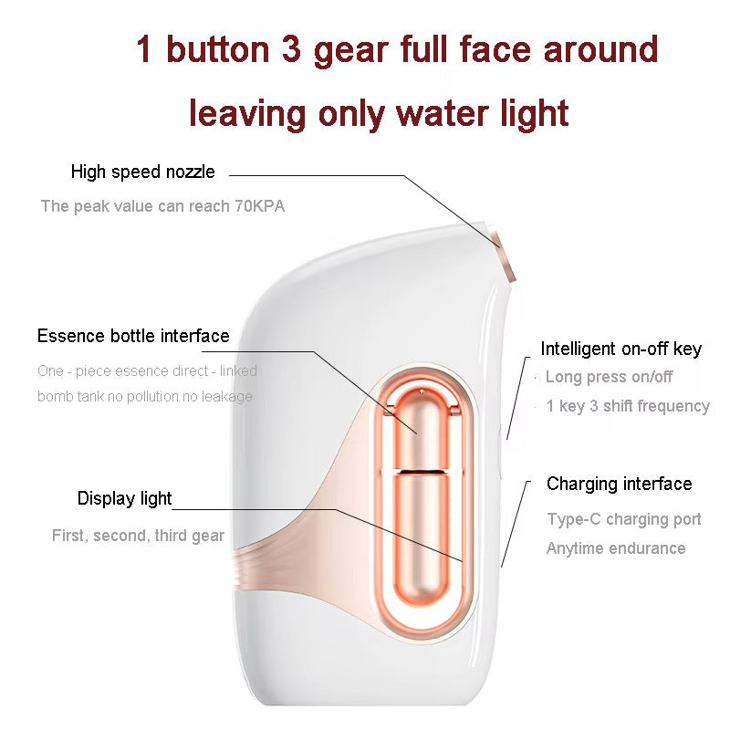 New Oxygen Injection Skin Spray Household Water Light Instrument