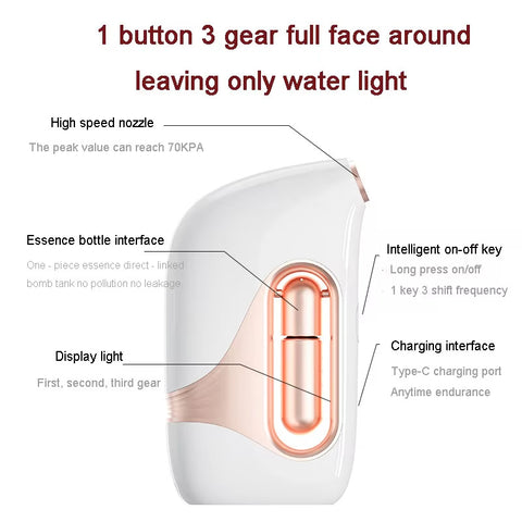 New Oxygen Injection Skin Spray Household Water Light Instrument