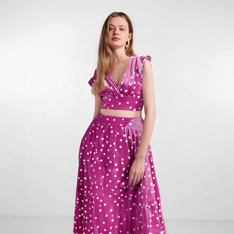 Off-shoulder Printing Long Large Hem Dress