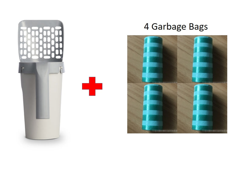 Waterproof Collar Integrated Lazy Cat Litter Shovel Set