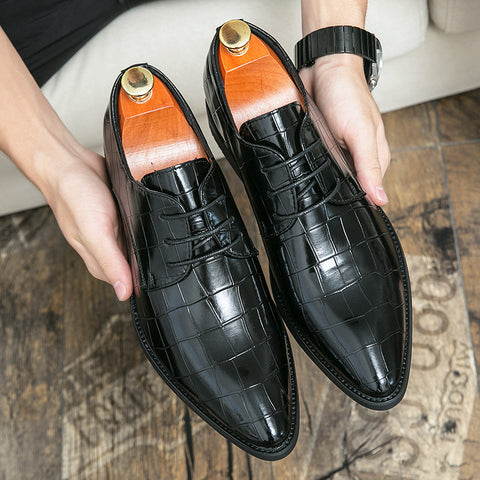 Plus Size Pointed Leather Shoes Fashion Men