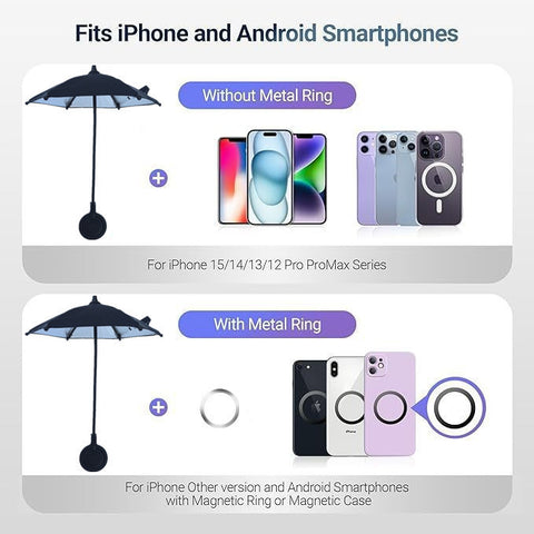 Magnetic Retractable Mobile Phone Umbrella Bracket