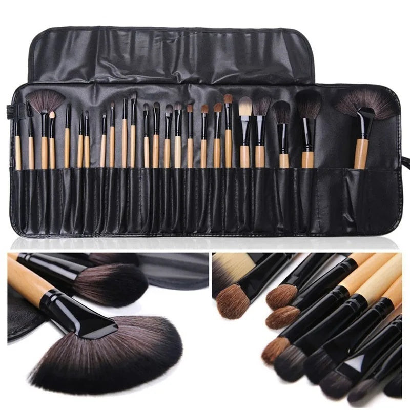 Gift Bag Of 24 Pcs  Makeup Brush Sets Professional Cosmetics Brushes Eyebrow Powder Foundation Shadows Pinceaux Make Up Tools