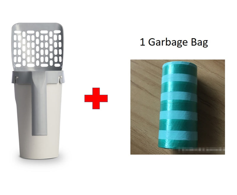 Waterproof Collar Integrated Lazy Cat Litter Shovel Set