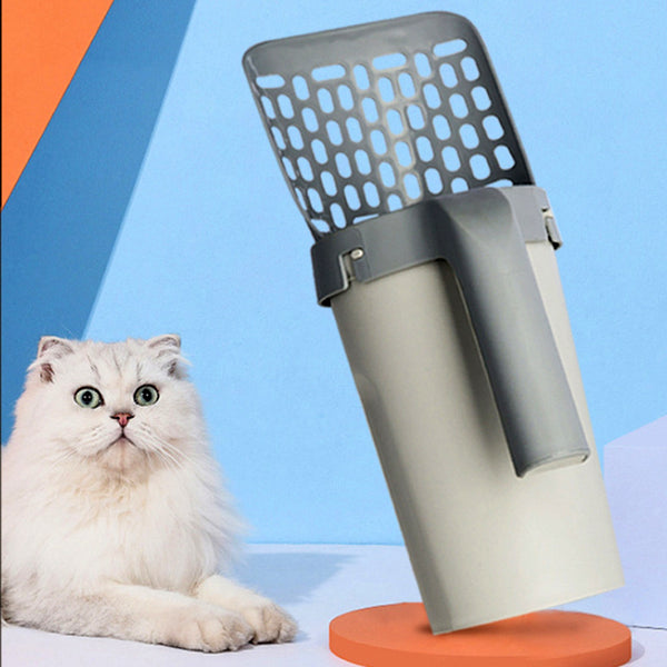 Waterproof Collar Integrated Lazy Cat Litter Shovel Set