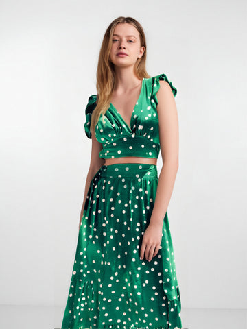 Off-shoulder Printing Long Large Hem Dress