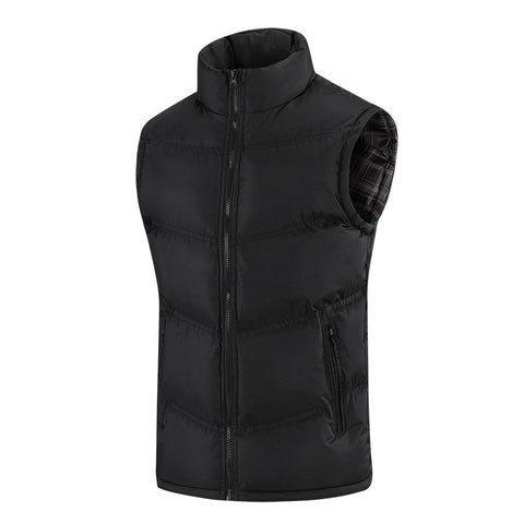 Fashion Stand-up Collar Sleeveless Waistcoat Warm Vest Men's Jacket Trend
