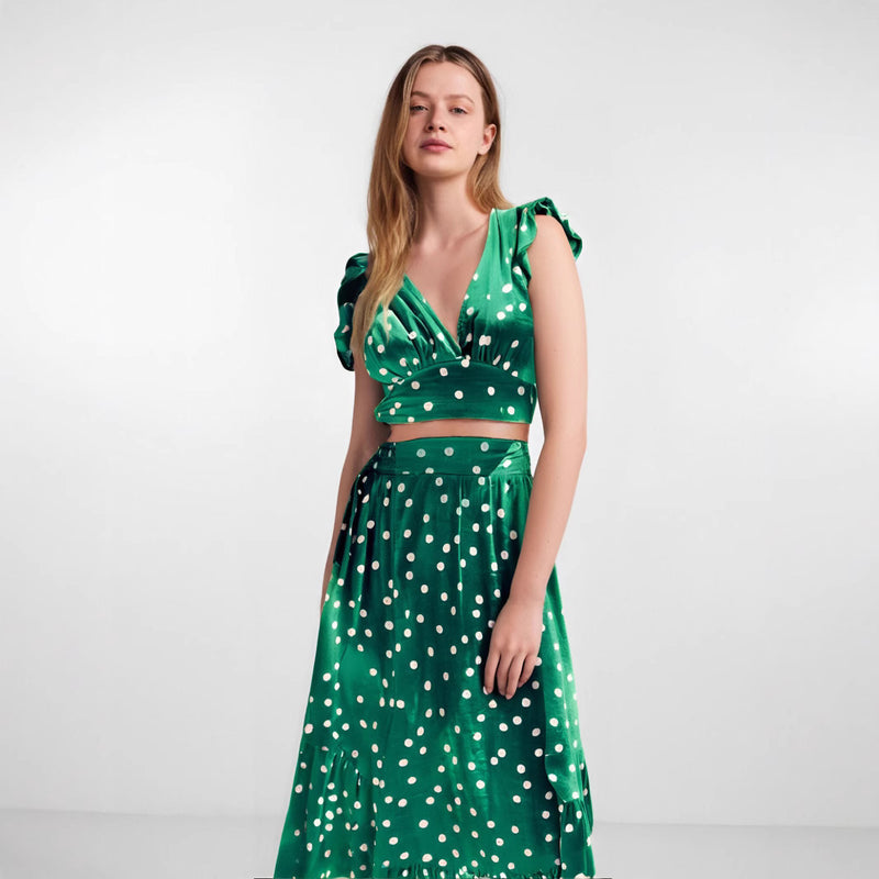 Off-shoulder Printing Long Large Hem Dress