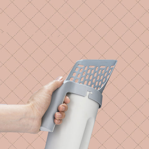 Waterproof Collar Integrated Lazy Cat Litter Shovel Set