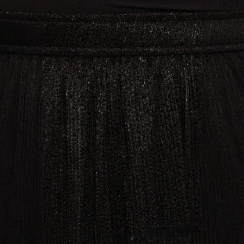 Solid Color Streamer Yarn Skirt Women's Summer High Waist Slimming A- Line Bright Silk Skirt French Style