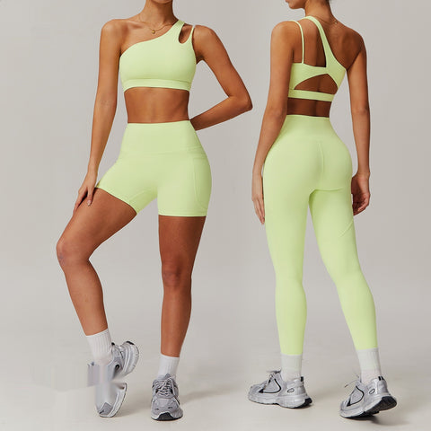 Breathable Quick-drying Skinny Yoga Clothes Pocket Running Sports Suit